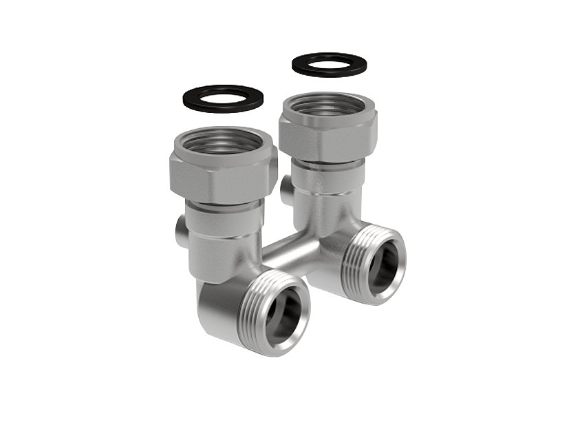 Royal Thermo угловой 3/4 НГ - 3/4 НР двухтрубный узел нижнего подключения