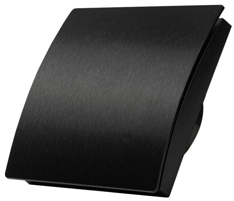SlimVent МV 100, пластик овал шлифованный черный вытяжка для ванной диаметр 100 мм