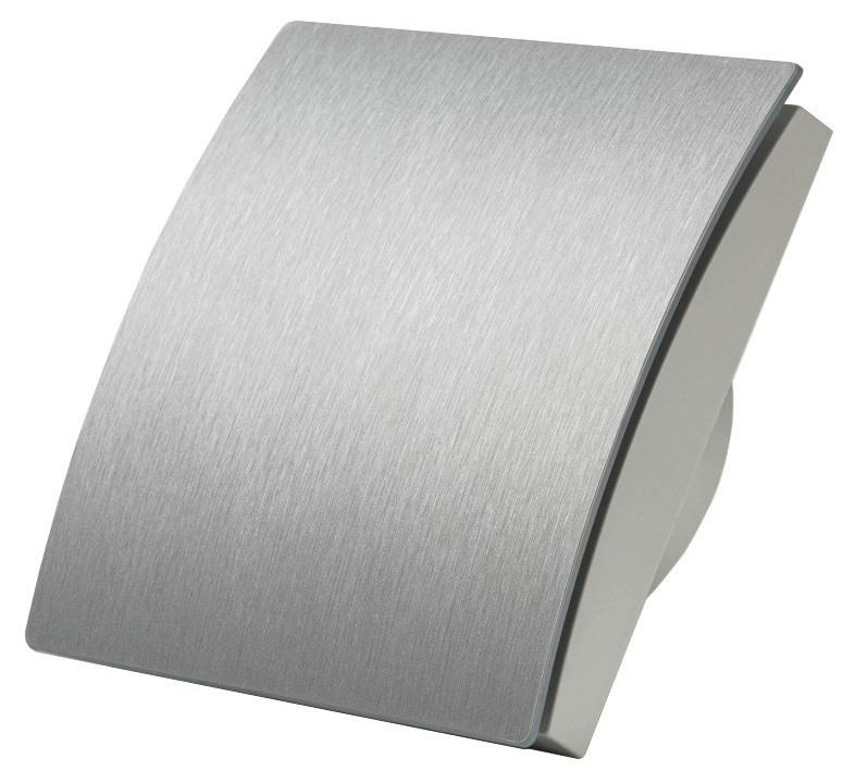 SlimVent МV 100, пластик овал шлифованный серый вытяжка для ванной диаметр 100 мм