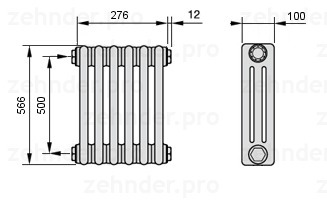 Zehnder 2056/12 радиатор отопления