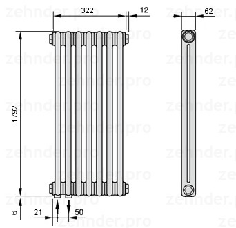 Zehnder 2180/12 Completto радиатор отопления