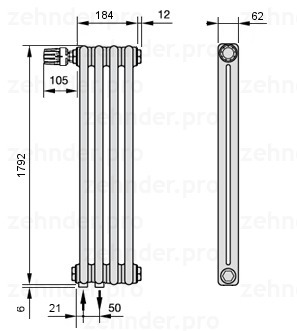 Zehnder 2180/5 радиатор отопления