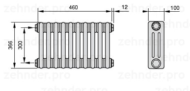 Zehnder 2180/8 радиатор отопления