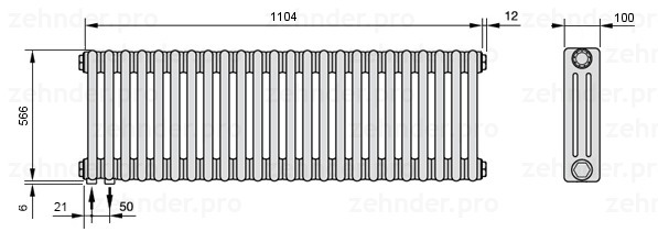 Zehnder 3057/26-2 радиатор отопления