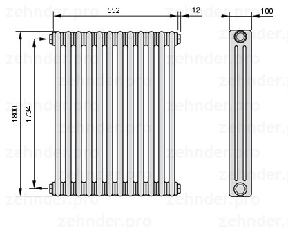Zehnder 3057/30 TL радиатор отопления