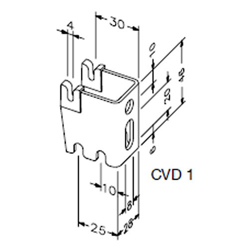 Zehnder CVD 1 25/30 mm RAL 9016 настенная консоль