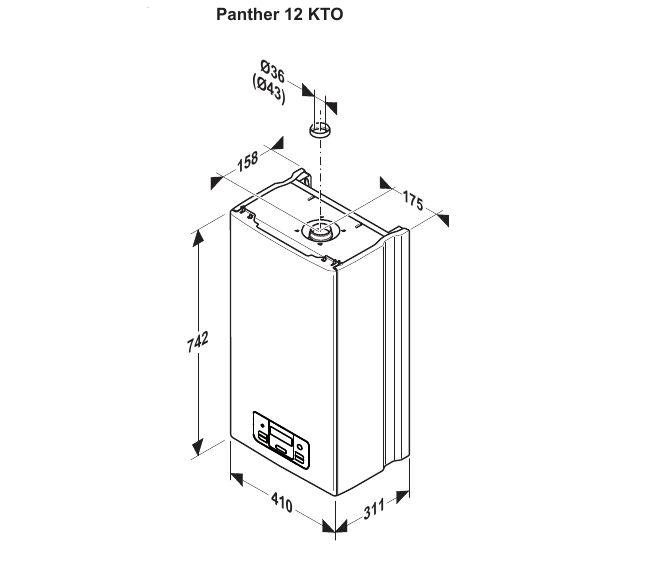 Protherm Пантера 12КТО (0010015240) настенный газовый котел