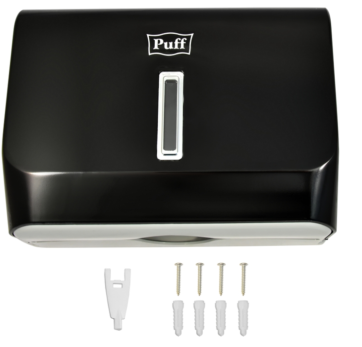Puff 5130Bl, черный диспенсер для бумажных полотенец