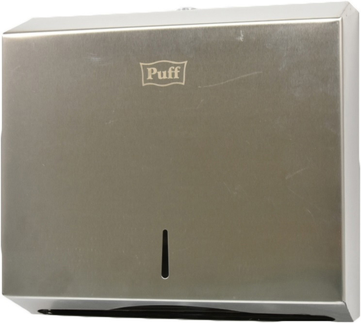 Puff 5610 хром матовый антивандальный диспенсер для бумажных полотенец