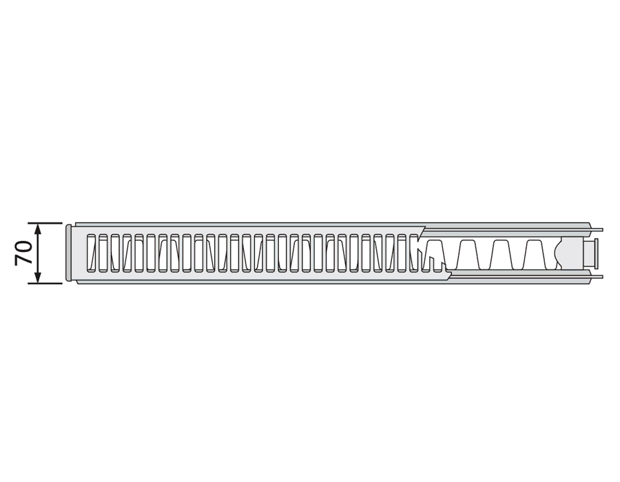 Purmo C21 300x800 - 609 Вт стальной панельный радиатор Тип 21