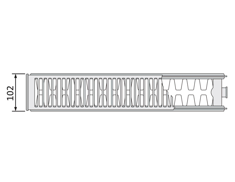 Purmo C22 300x1600 - 1538 Вт стальной панельный радиатор Тип 22