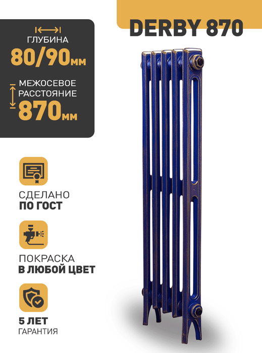 Радимакс DERBY 870 1 секция чугунный радиатор