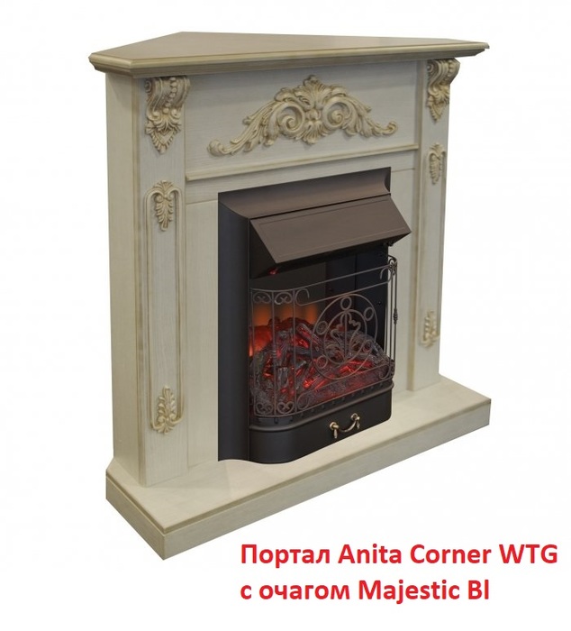 Real-Flame Anita corner WT угловой классический портал
