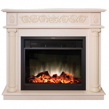 Real-Flame Attica 25,5/26 WT с очагом Moonblaze Lux Bl/Br электрокамин с широким очагом 2D