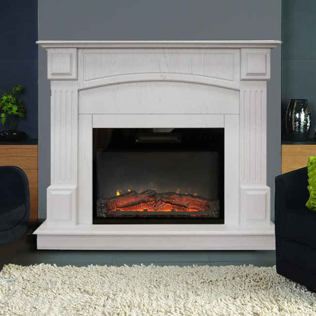 Real-Flame Carolina 25,5/24 WT с очагом Kendal 24 электрокамин с эффектом живого огня и звуком