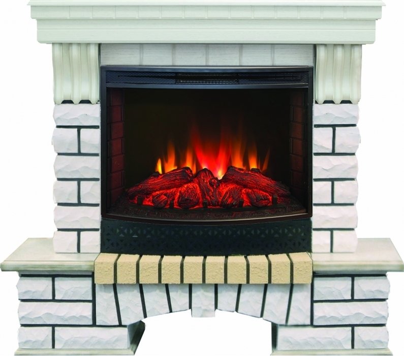 Real-Flame Country 25/25,5 WT с очагом Evrika 25,5 LED без дымохода современный электокамин