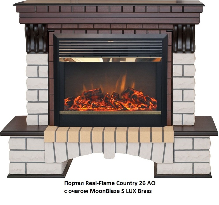 Real-Flame Country 26 AO + MoonBlaze Deluxe /MoonBlaze декоративный китайский каминокомплект