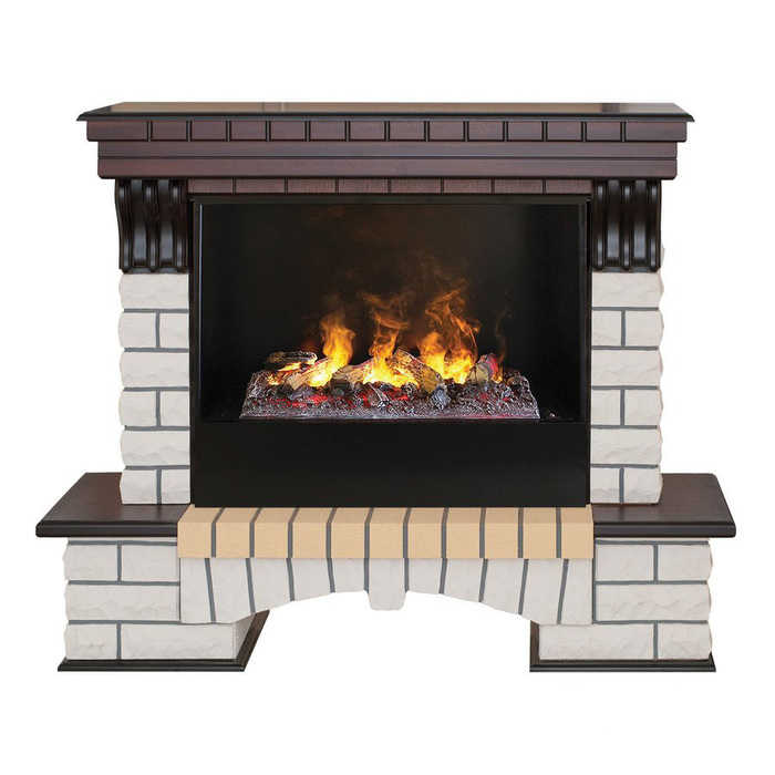 Real-Flame Country 26 AO с очагом 3D Cassette 630 (Black вставка) классический 3D камин с эффектом живого огня и звуком