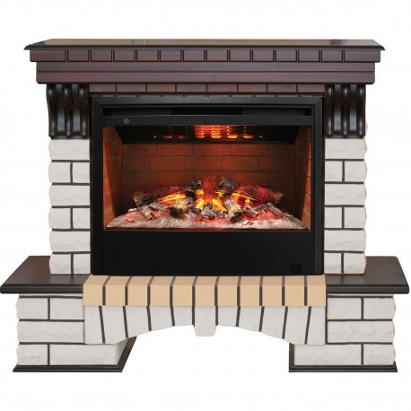 Real-Flame Country 26 AO с очагом 3D Helios 26 с парогенератором лучший электрический камин