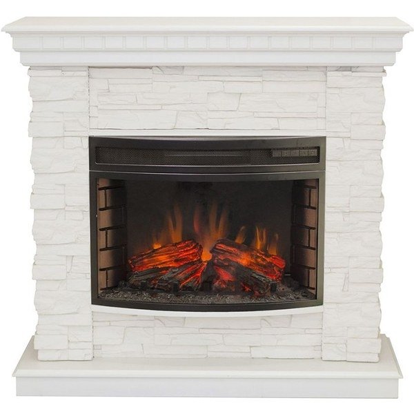 Real-Flame Elford 25 WT с очагом Firefield 25 S IR инфракрасный камин с искусственным камнем