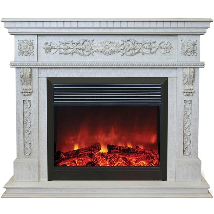 Real-Flame Estella 25,5/26 WT с очагом Moonblaze Lux Bl/Br электрокамин с широким очагом 2D