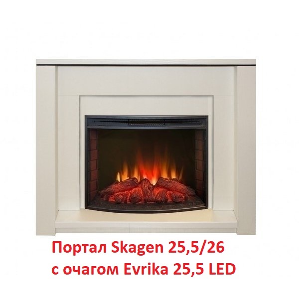 Real-Flame Evrika 25,5 LED широкий очаг 2D