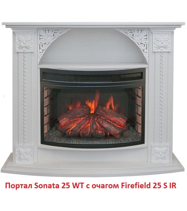 Real-Flame Firefield 25 S IR длинный панорамный электрический очаг