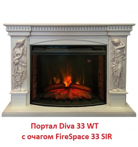Real-Flame Firespace 33 S IR инфракрасный обогреватель широкий электрический очаг