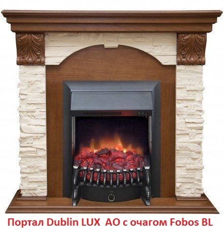 Real-Flame Fobos Lux Black (AF65) классический очаг 2D