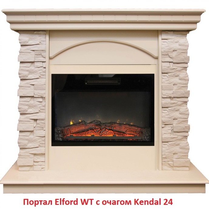Real-Flame Kendal 24 широкий очаг 2D