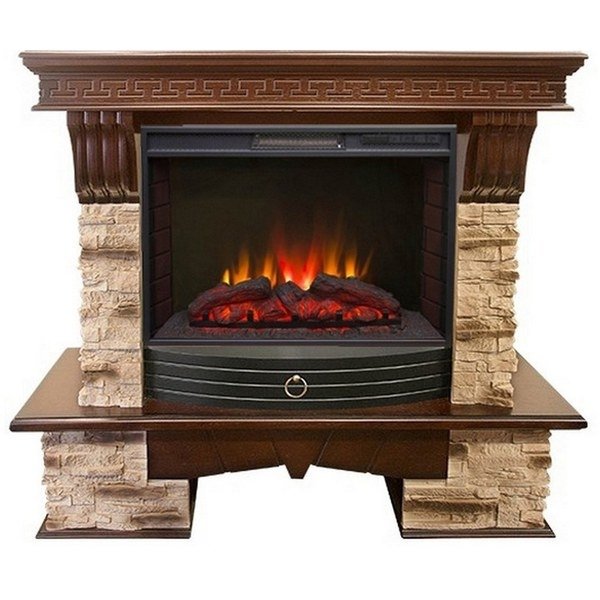 Real-Flame Rockland 25/25,5 с очагом Sparta 25,5 LED фронтальный электрический камин