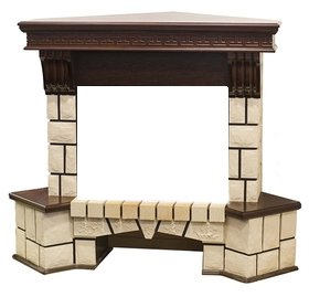 Real-Flame Stone Corner 26 угловой широкий портал