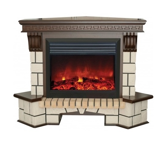 Real-Flame Stone Corner 26 угловой широкий портал