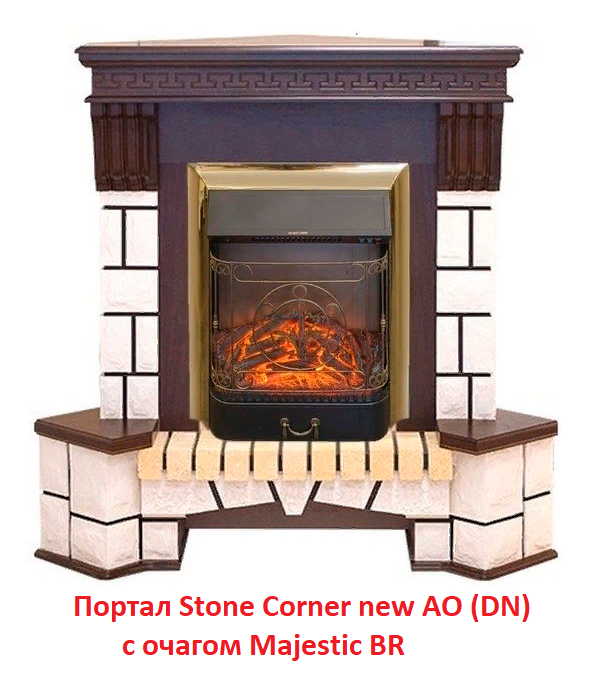 Real-Flame Stone Corner new STD/EUG AO (DN) угловой классический портал