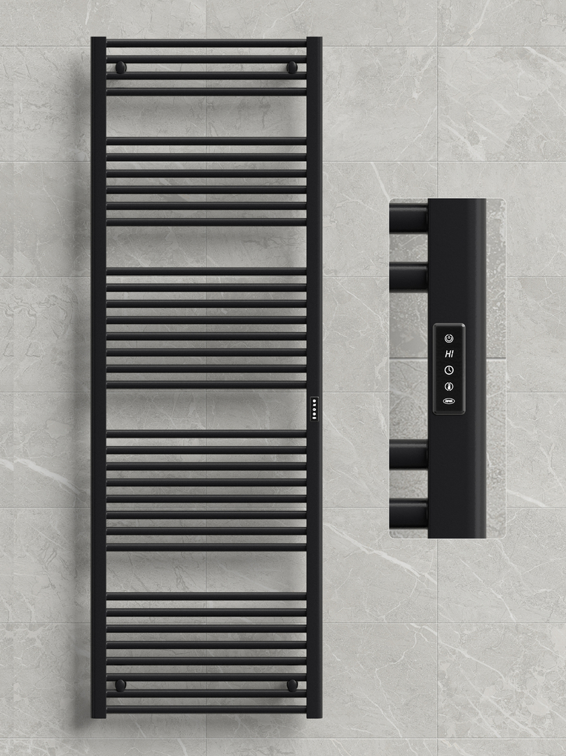 Rifar D-LINE 600x1800, чёрный янтарь матовый электрический полотенцесушитель лесенка
