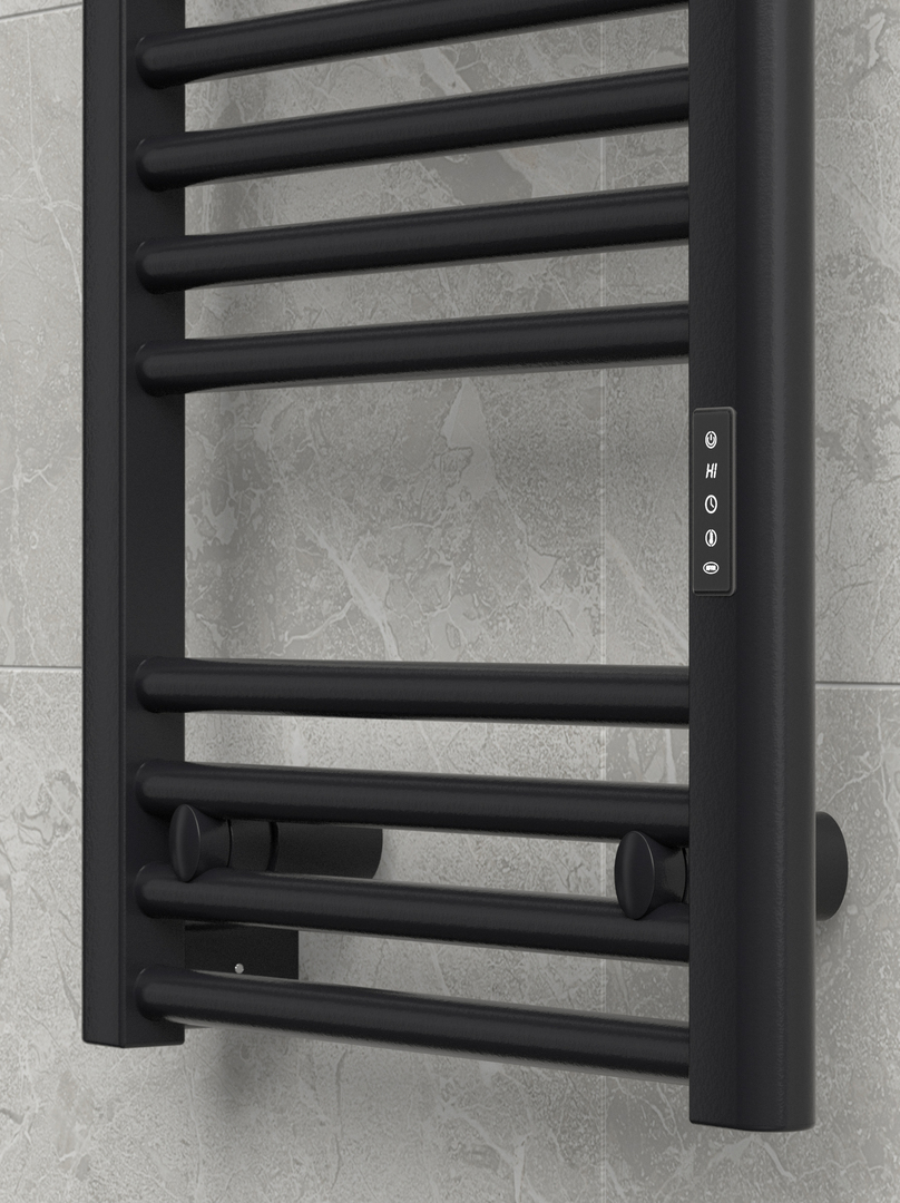 Rifar D-LINE 600x800, чёрный янтарь матовый электрический полотенцесушитель лесенка