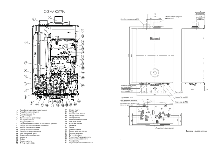 Rinnai BR-C42+WIFI настенный газовый котел