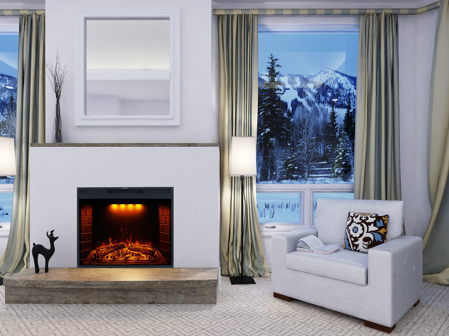 Royal Flame Emerald 28 RF широкий очаг 2D