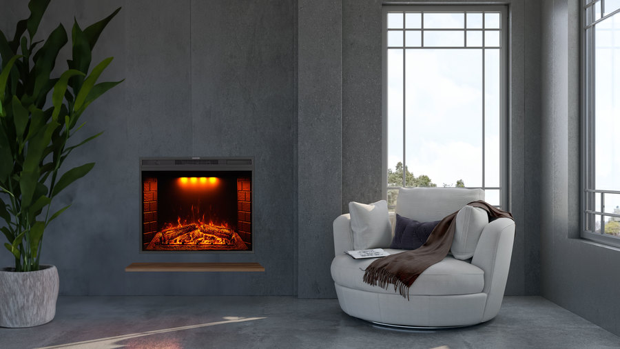 Royal Flame Emerald 33 RF широкий очаг 2D