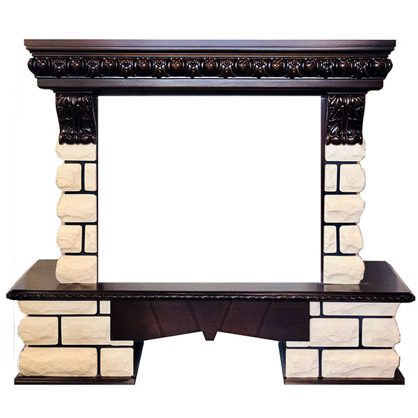 Royal Flame Pierre Luxe LORD под очаг Jupiter FX New Темный дуб широкий портал