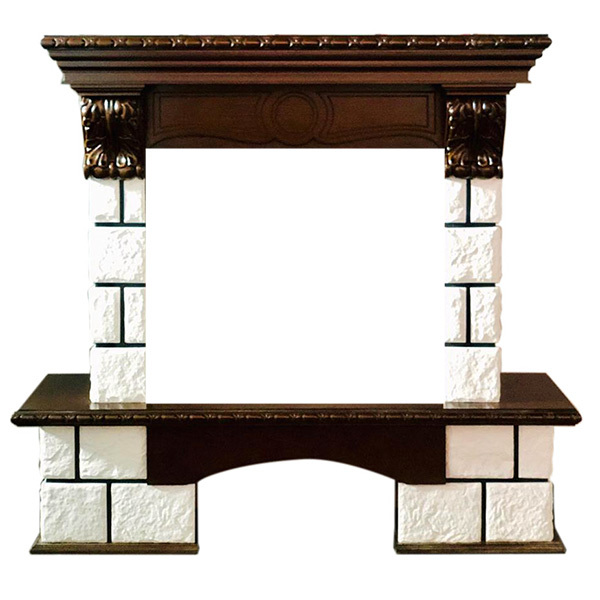 Royal Flame Pierre Luxe под очаг Vision 23 EF LED 3 D FX Темный дуб широкий портал