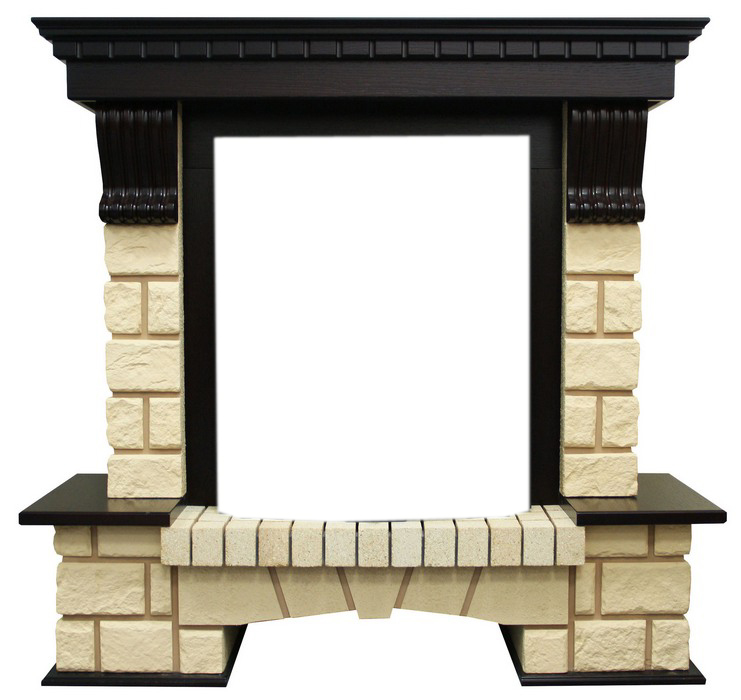 Royal Flame Pierre Luxe шампань под классический очаг (Темный дуб) классический портал для камина