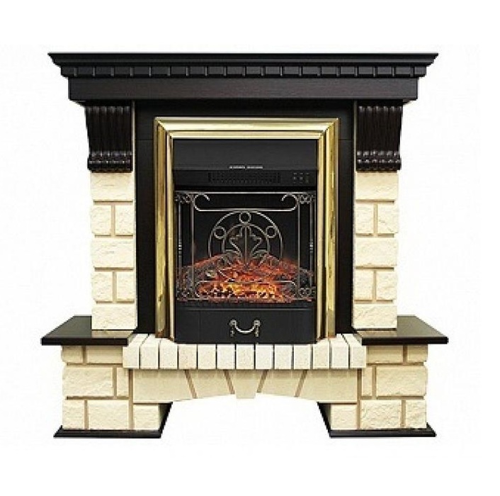 Royal Flame Pierre Luxe шампань под классический очаг (Темный дуб) классический портал для камина