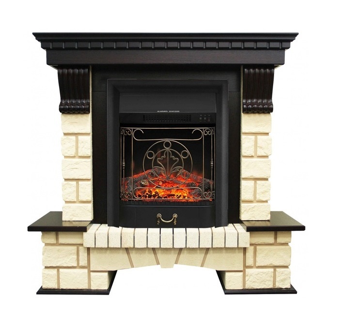 Royal Flame Pierre Luxe шампань под классический очаг (Темный дуб) классический портал для камина