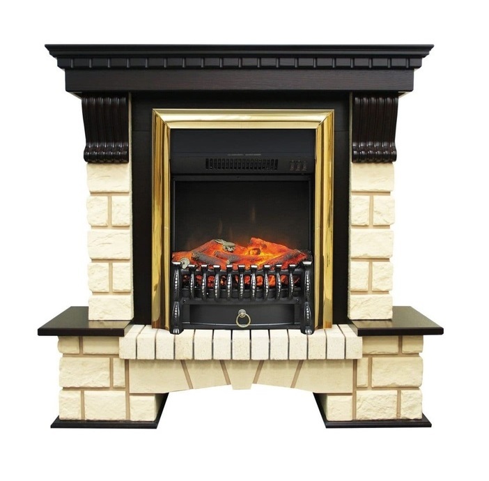 Royal Flame Pierre Luxe шампань под классический очаг (Темный дуб) классический портал для камина
