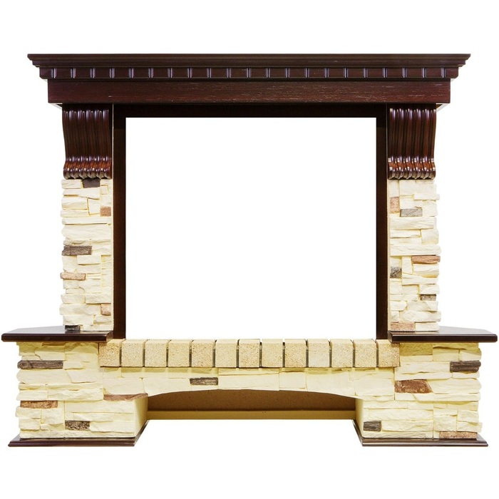 Royal Flame Pierre Luxe сланец под очаг Jupiter FX New (темный дуб) широкий портал