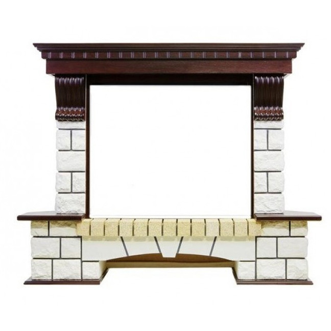 Royal Flame Pierre Luxe угл. под очаги Jupiter FX New (Темный дуб) угловой широкий портал