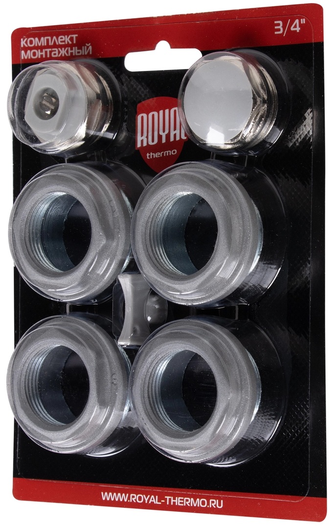 Royal Thermo 1&rdquo;х 3/4" серебристый набор присоединительный