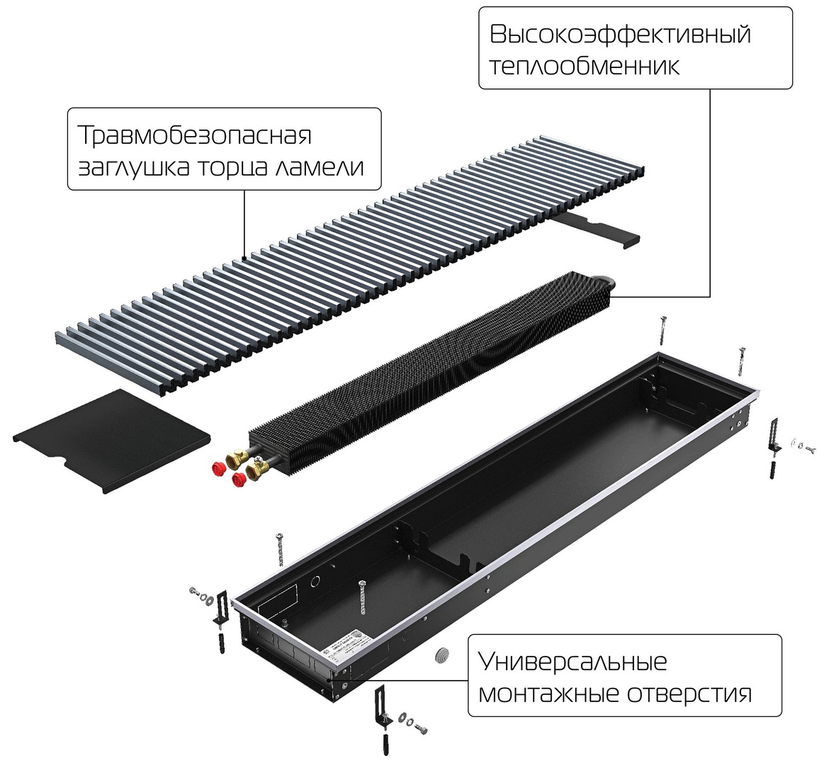Royal Thermo ATRIUM 90*300*100 внутрипольный конвектор
