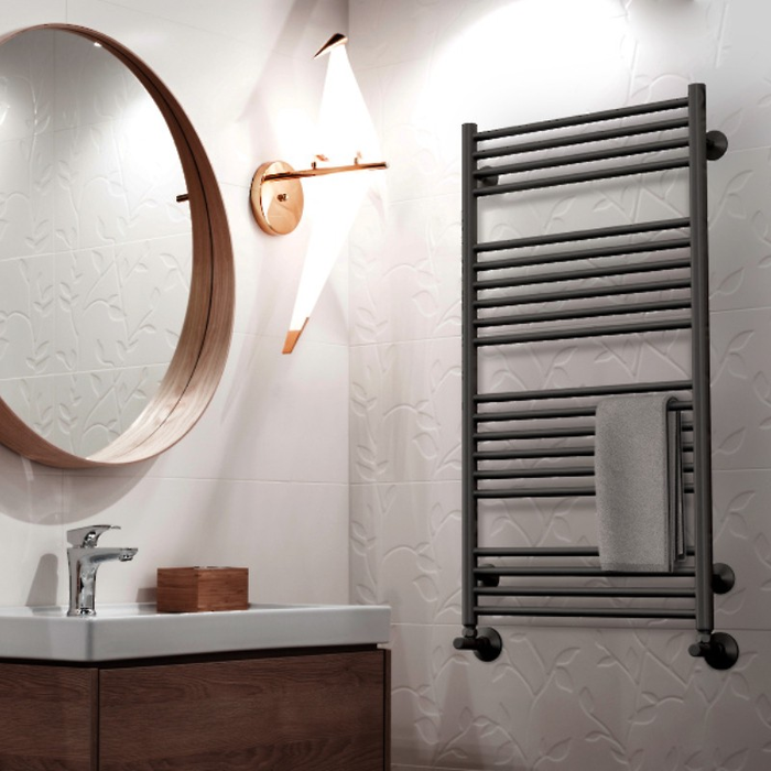 Royal Thermo Casa black П14 500х800 электро (встроен. диммер) электрический полотенцесушитель лесенка